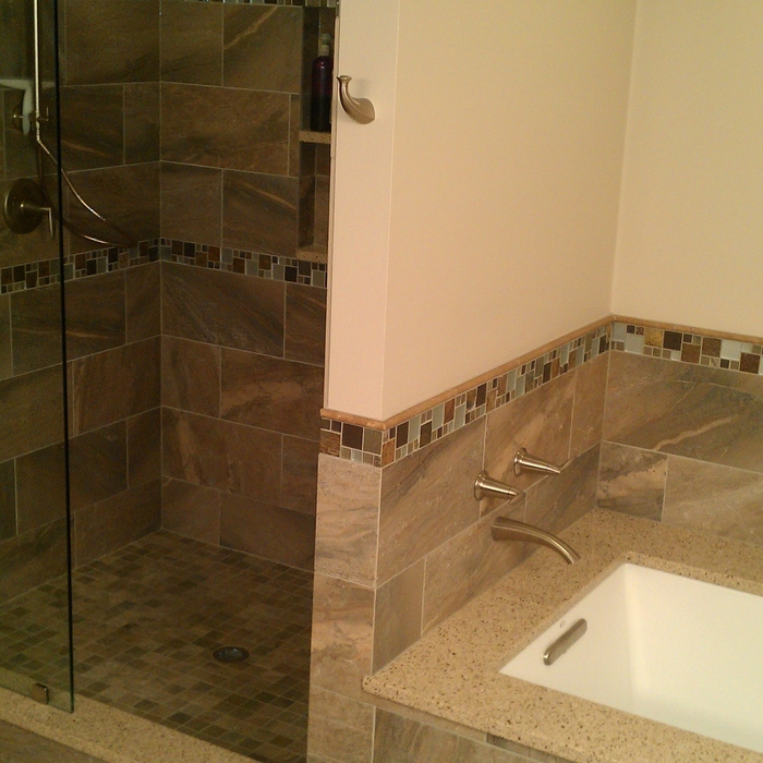 Shower and tub