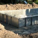 New steel, with concrete collar