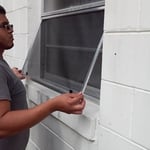 installing finished screen on bathroom window