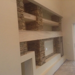 Custom Stone Interior Entertainment Center