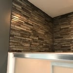 Bathroom glass tile job