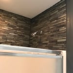 Bathroom glass tile job