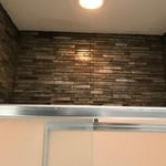 Bathroom glass tile job