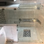 frameless shower glass door