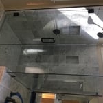 frameless shower glass door