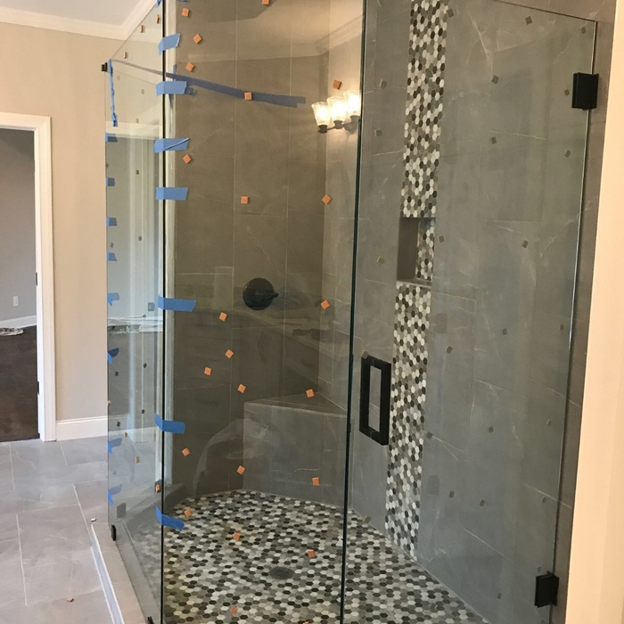 frameless shower glass door