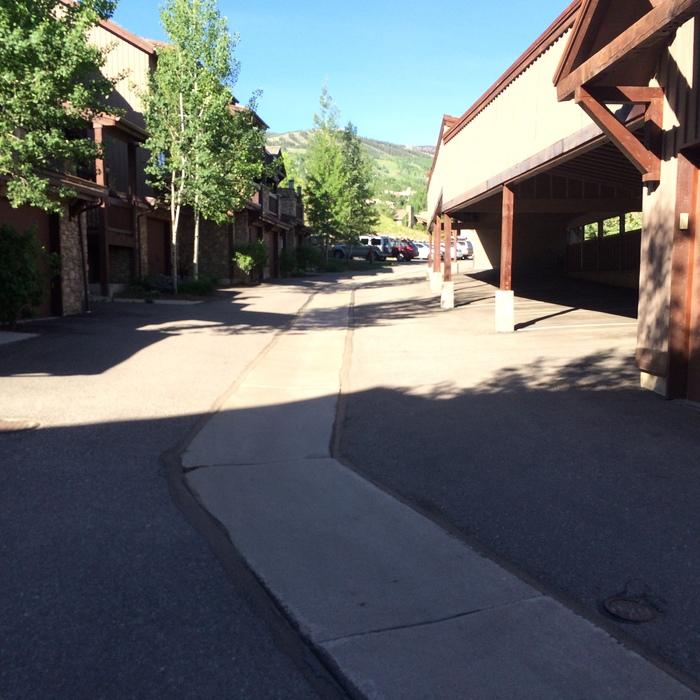 Parking lot cleaned and prepped for Seal Coating