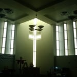 Church before decorative window film