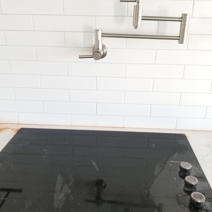 Pot filler faucet installment