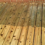 An after look at a deck wash.