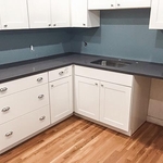 Countertops done in the 1 1/4" Q Quartz Conce