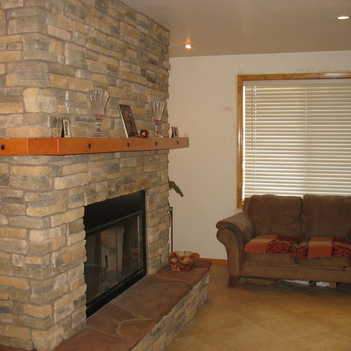 1977 fire place after remodel