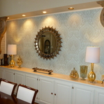 Dining room mirror install