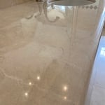 Marble countertop after