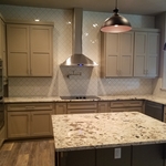 Countertops and tile backsplash