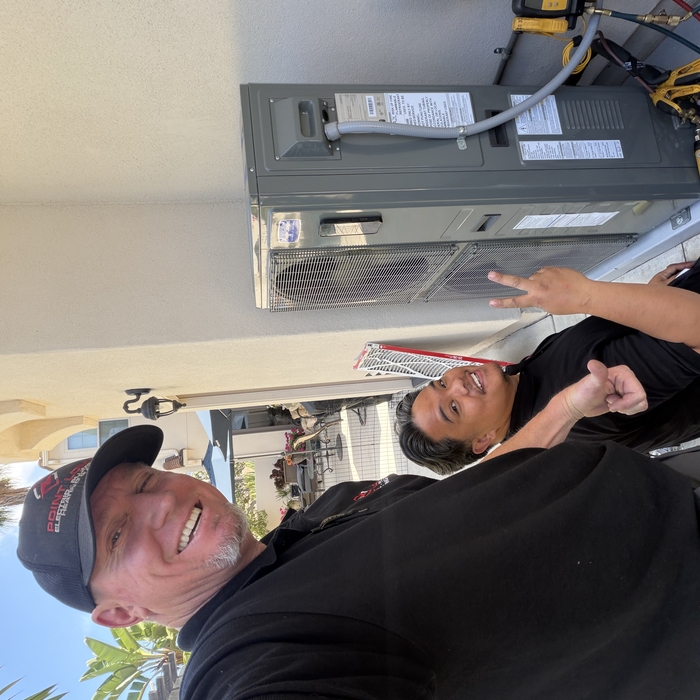 HVAC tech on the job