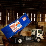 At the transfer station dumping the materials!