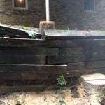 Crosstie Wall that was falling