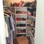 woman's closet after