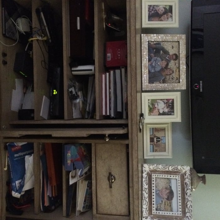 media cabinet before