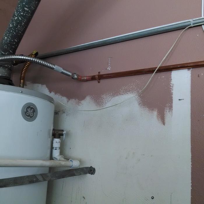 Hot water slab leak repair
