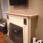 Custom fireplace mantle