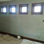 Horse hair wallcovering.