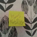 Thank you sticky note. :)