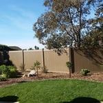 Weathered Cedar Vinyl Fence