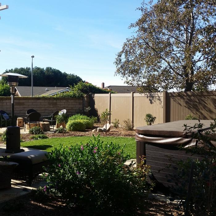 Weathered Cedar Vinyl fence