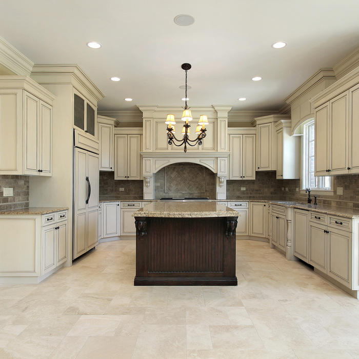 Large custom kitchen design with high end cabinets