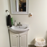 New Vanity, Sink, and Mirror