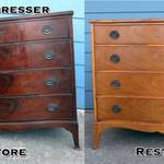 1930s Blonde Mahogany Chest of Drawers
