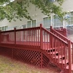 deck Stained with 2 Coats of a solid stain