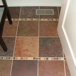 Border tile in downstairs powder room