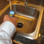 Hot water temp, faucet flow, & drain test