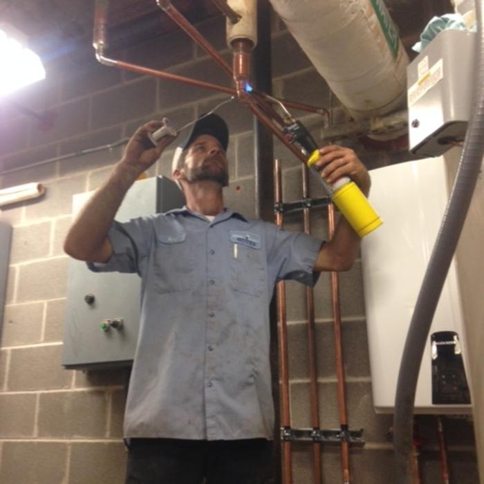 Installing a Navien tank-less water heater