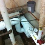 Newly insulated piping following asbestos removal