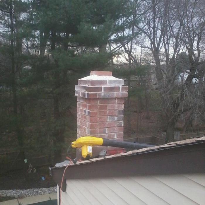 Before photo of chimney