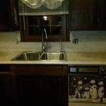 tile back splash,laminate counter top,kitchen sink