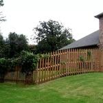 Classic tall picket fence