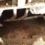 Drain lines under floor
