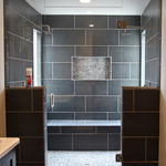 Frameless Shower Inlline Floor to Ceilling