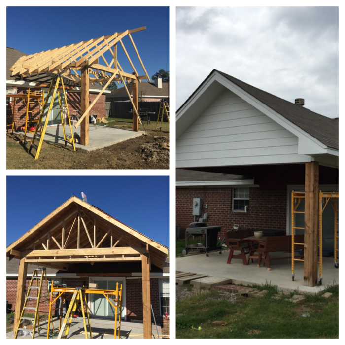 Patio cover completed.