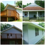 deck and vinyl siding