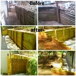 retaining wall and french drain