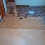 Adhesive backed flooring