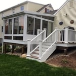 Better Living Sunroom and deck with railing
