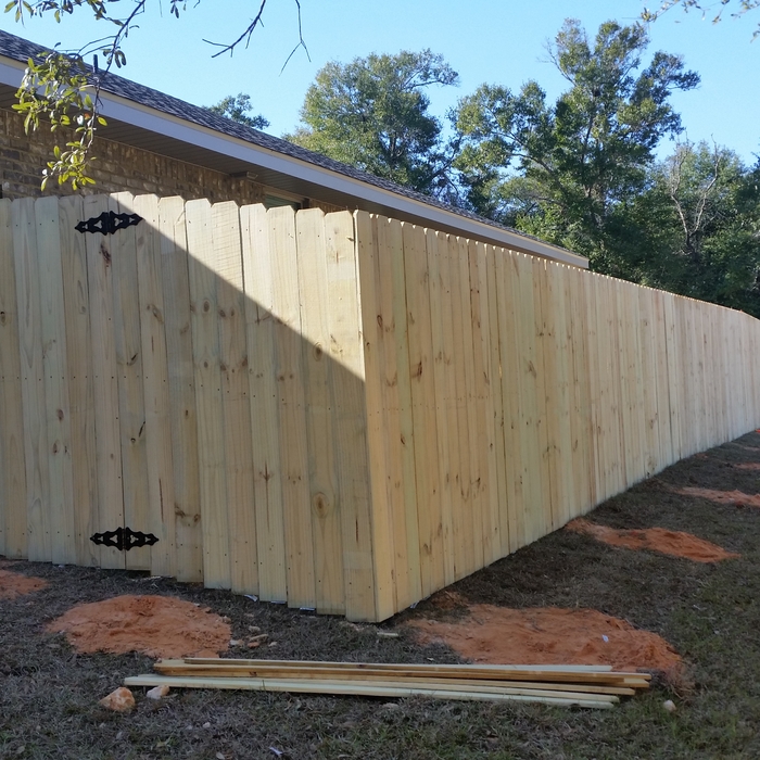 6' wood fence
