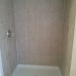 Completed shower